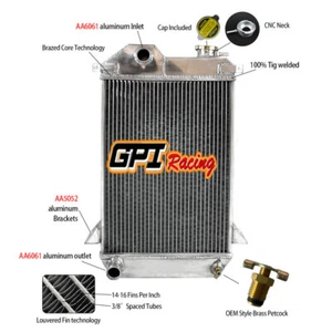 62MM ALUMINUM RADIATOR FOR TRIUMPH TR4 1Manual MT 961-1965 1962 1963 - Picture 1 of 6