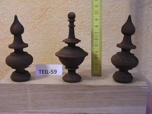 Set Zierteil Türmchen Aufsatz Holz Zapfen Hütchen Regulator Drechselteil Nr:59 - Bild 1 von 4