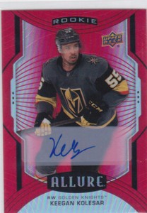 20/21 ALLURE..KEEGAN KOLESAR..RED RAINBOW AUTO..ROOKIE..SP..# 109.GOLDEN KNIGHTS