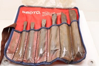 Proto Professional  86B 3/8" -3/4" 7 Piece Cold Chisel Set USA 5/16" is Missing - Image 1 of 4