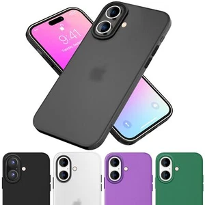 Funda Fina Mate para iPhone 16, Funda Silicona Antideslizante Funda Protectora Cover - Imagen 1 de 36