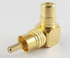 1pc RCA Male to RCA Female Adapter Gold Plating 90°Angle Adapter