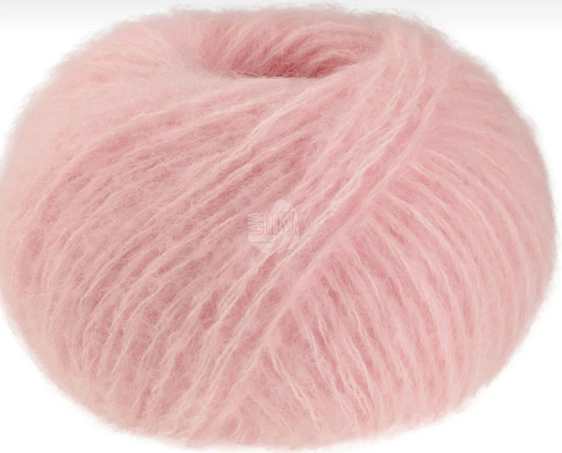 (kg/239€) MOHAIR DI GIO Lana Grossa 50g Fb.02 zartrosa Luxus weich PORTOFREI - Bild 1 von 1