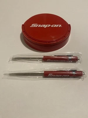 2 Snap On Tools Red Mini Flat Pocket Screwdriver with Clip and Magnetic End New - Image 1 of 4