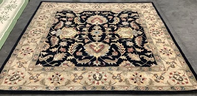 BLACK / BEIGE 8'-0" x 8'-0" Back Stain Rug, Reduced Price 1172682262 HG957A-8SQ - Image 1 of 4