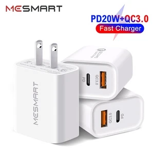 Wholesale White US 20W PD QC3.0 Fast Charger Block USB Type C Wall Power Adapter - Picture 1 of 15