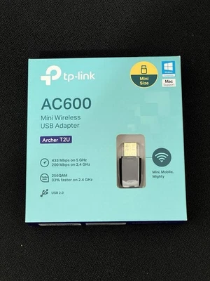 TP-Link AC600 Archer T2U Dual Band WiFi USB Adapter, Good Condition as Photos - Image 1 of 4