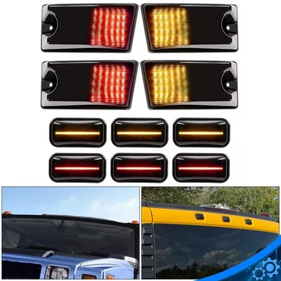For Hummer H2 03-09 Smoke Led Cab Running Lights Marker lights Top Roof Lamps - Image 1 of 4