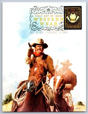 #5615 Cowboy Hat FDC Maxi Card w/DCP Cancel - Image 1 of 2