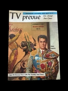 TV Prevue Magazine Regional TV Guide May 1957 Tony Curtis THE CHICAGO SUN-TIMES - Picture 1 of 3