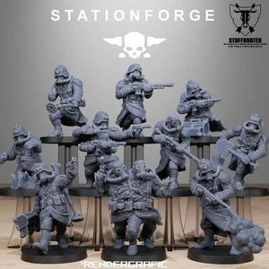 GrimGuard Mutantes Radioactivos (10) - StationForge - Wargaming Grimdark Imperium - Imagen 1 de 13