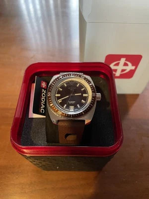 Zodiac Sea Dragon, ZO2918 - Men's Watch, Brown Dial, Brown Band - Image 1 of 4