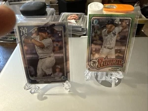 2024 Bowman Chrome Two Card Lot Jasson Domínguez Mojo Refractors Rookie Roy - Picture 1 of 3