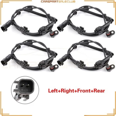 4 pcs Left Right Front & Driver ABS Speed Sensor For Ford F-550 Super Duty - Image 1 of 4