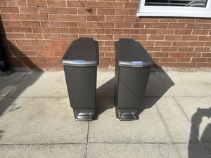 Simplehuman 40L slim pedal bin plastic - Grey - Picture 1 of 5