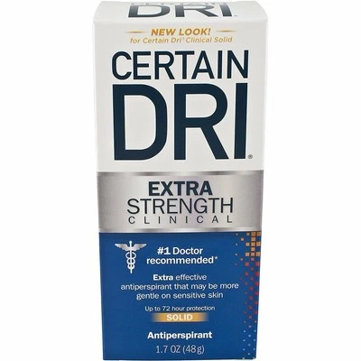 Certain DRI Extra Strength Clinical Solid Antiperspirant Stick 1.7 Oz Pack of 3 - Image 1 of 4