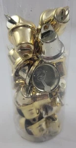 Ashland Craft Christmas Jingle Bells in Tube New 24 Gold 1 inch - Picture 1 of 3