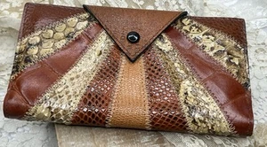 RAMOS HIROS Designer Exotic Skin Organizer Wallet Alligator Phython Leather - Picture 1 of 9