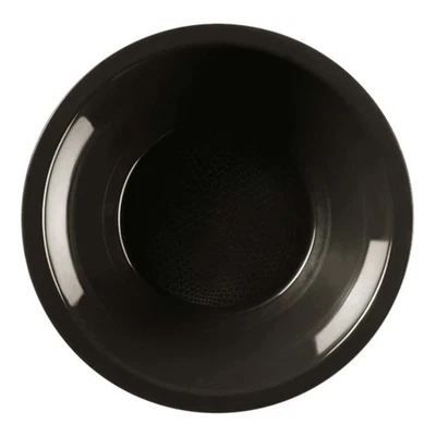 Black Round Snack Bowl Plastic 450 CC 6 Pcs - GOLDPLAST - Buffet Parties - Image 1 of 4