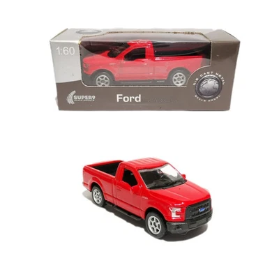 Welly 1/60 Ford F-150 Red Pick-up Super9 Voiture Miniature 1/64 - Photo 1/4