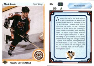 Mark Recchi 1990-91 Upper Deck #487 Card Pittsburgh Penguins *AutographDen* - Picture 1 of 1