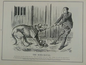 PUNCH cartoon 1903 /p320 THE BOER HOUND kruger south africa - Picture 1 of 1