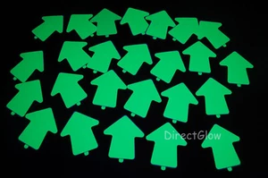 Glow in the Dark 2 inch Vinyl Arrow Stickers- 25 Pack - Picture 1 of 6