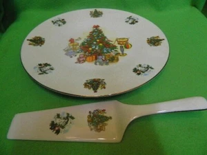 Tortenplatte 30 cm  mit Tortenheber Merry Christmas von Thun  - Bild 1 von 1