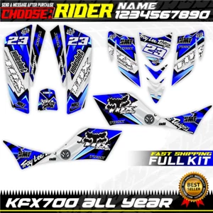 kawasaki kfx 700 kfx700 graphics decals stickers kit atv wrap quad compatible - Picture 1 of 2