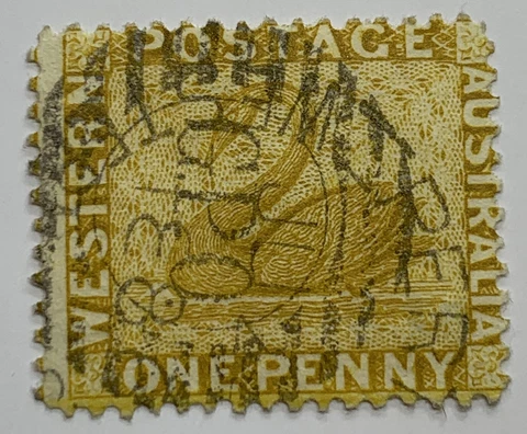 1888 WESTERN AUSTRALIA GPO SON CANCEL ON SWAN STAMP Cover
