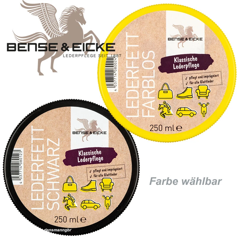 250 ml Lederfett  farblos oder schwarz wählbar Lederpflege Schuhe Trensen - Bild 1 von 1