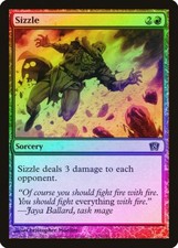 Sizzle FOIL 8th Edition HEAVILY PLD Red Common MAGIC THE GATHERING CARD ABUGames