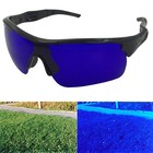 Golf Ball Finder Glasses Black Frame Sports Sunglasses True Blue Lens Locating