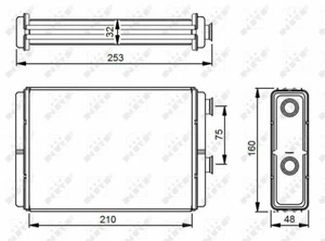 NEW NRF HEATER RADIATOR HEAT EXCHANGER OE QUALITY REPLACEMENT 53233 - Picture 1 of 3