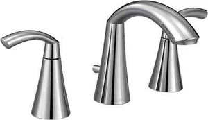 Moen Glyde Chrome Two-Handle 8-Inch Widespread High Arc Bathroom Sink Faucet - Picture 1 of 6