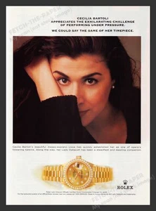 Relojes Rolex 2000 anuncio impreso para dama Datejust Cecilia Bartoli - Imagen 1 de 1