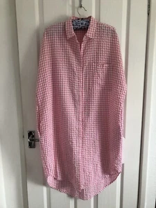 Monki cotton pink gingham dress S (generous so 12 / 14 ?) summer sun holiday - Picture 1 of 16