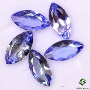 2.23 Cts Natural Tanzanite Marquise Cut 8x4 mm Lot 05 Pcs Faceted Loose Gemstone - Picture 1 of 4