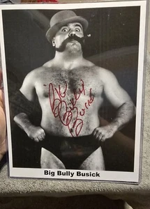 Big Bully Busick autografo firmato 8,5x11 foto highspot certificato WWF - Foto 1 di 2