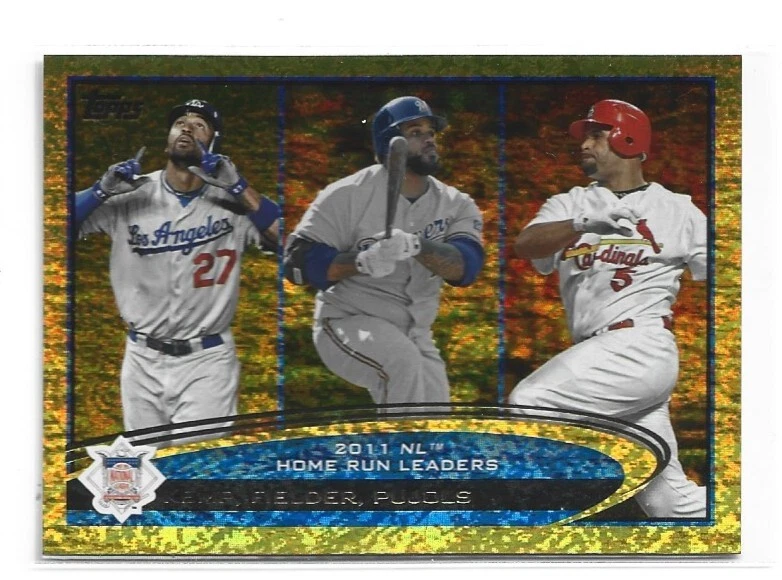 2012 Topps Gold Sparkle League Leaders Home Runs Kemp / Fielder / Pujols #77 - Image 1 of 1