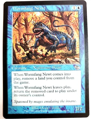 MTG Magic The Gathering Card Wormfang Creature Nightmare Beast Blue Judgment - Image 1 of 2