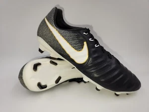 Nike Mens Rare Tiempo Legacy lll FG 897748 002 Black Gold Soccer Cleats - Picture 1 of 5
