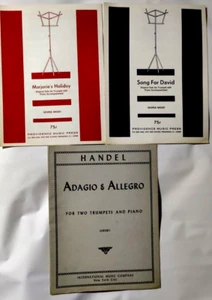 Sheet Music 3 Pieces for Trumpet with Piano Accompaniment Intermediate Level New - Picture 1 of 7