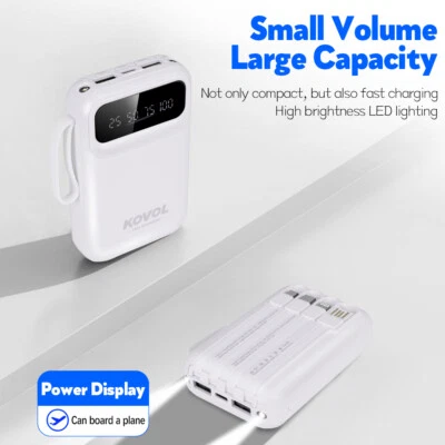 KOVOL 9000000mAh Powerbank batteria esterna caricabatterie batteria aggiuntiva per tutti i telefoni cellulari IT