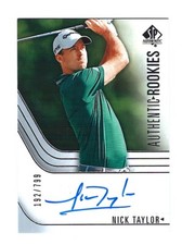 NICK TAYLOR 2021 SP AUTHENTIC ROOKIES AUTOGRAPH ON CARD RC 192/799
