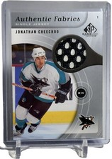 2005-06 SP Game Used Edition Authentic Fabrics Jonathan Cheechoo Card #AF-JC
