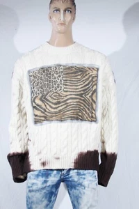 Roberto Cavalli 2 Herren 100% Wolle Pullover US XL - Bild 1 von 10