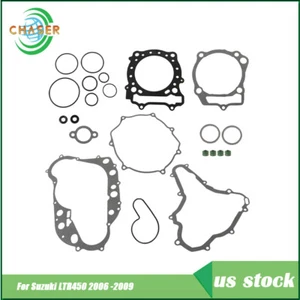 For Suzuki LTR450 2006 2007 2008 2009 Complete Gasket Kit Top Bottom End Set US - Picture 1 of 12