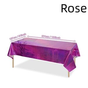 108*54 in Iridescence Tablecloths Shiny Laser Rectangle Holographic Table Covers