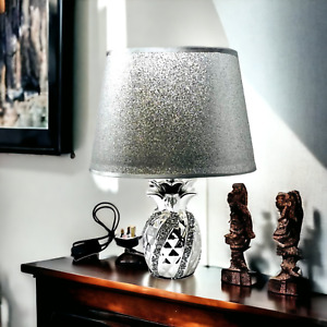 Silver Crushed Diamond Glitter Table Lamps Home Decor Bling Ornament